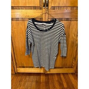Zara Top - Navy and White Striped